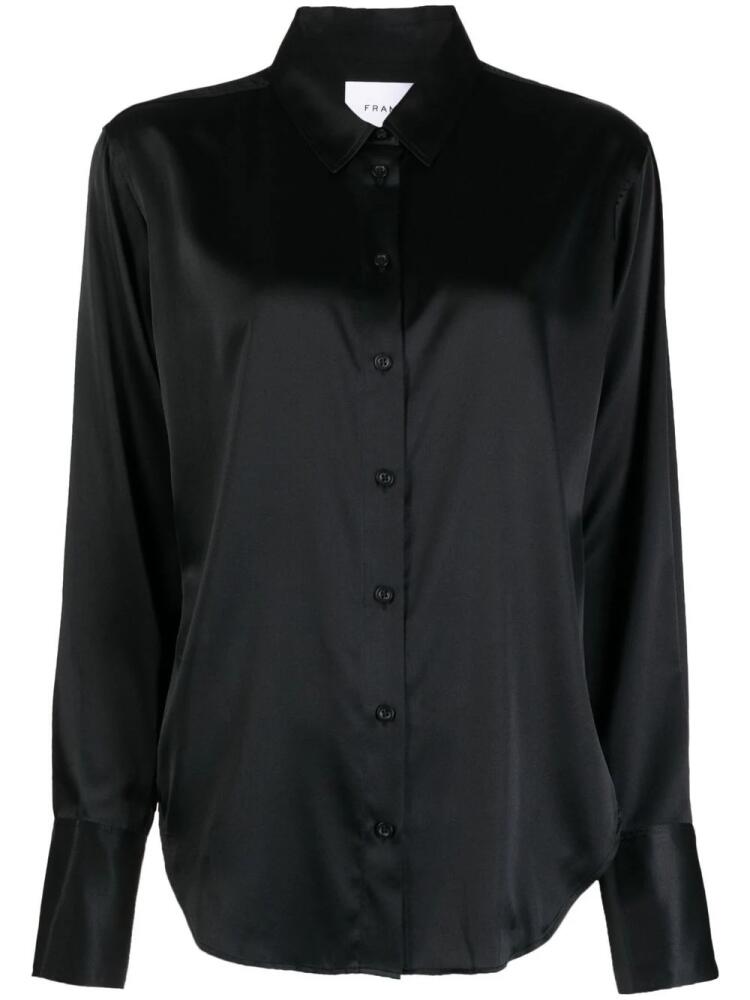 FRAME long-sleeved silk shirt - Black Cover