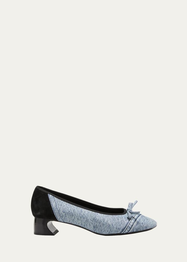 3.1 Phillip Lim Denim Bow Ballerina Pumps Cover