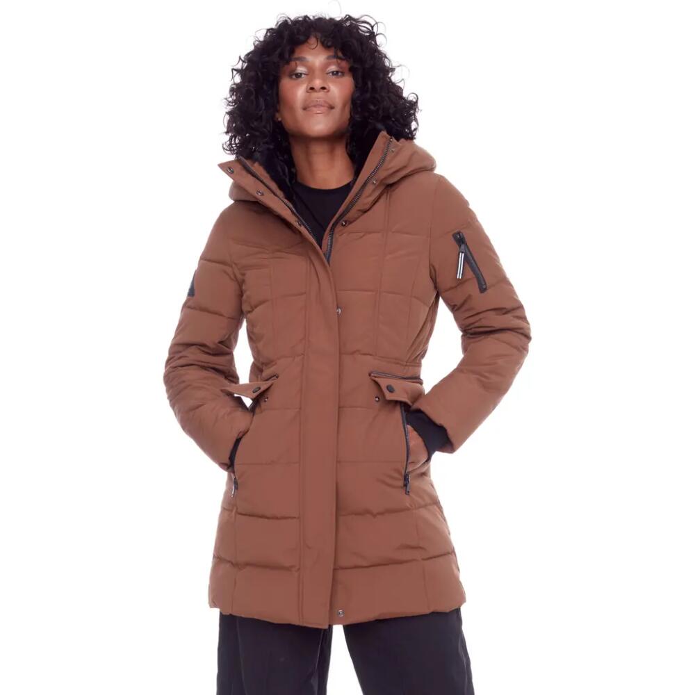 Alpine North KOOTNEY - Vegan Down Mid-Length Parka Coat in Maple Cover