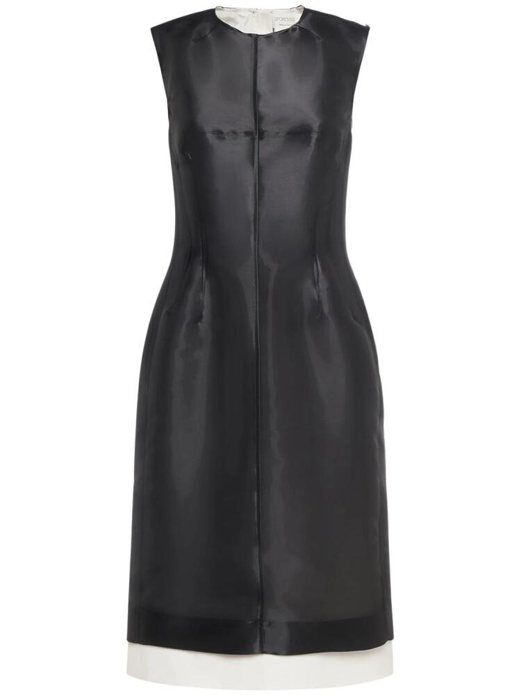 SPORTMAX Xiria Sleeveless Organza Midi Dress Cover