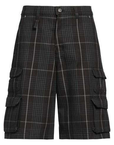 Dior Homme Man Shorts & Bermuda Shorts Steel grey Cotton, Calfskin Cover