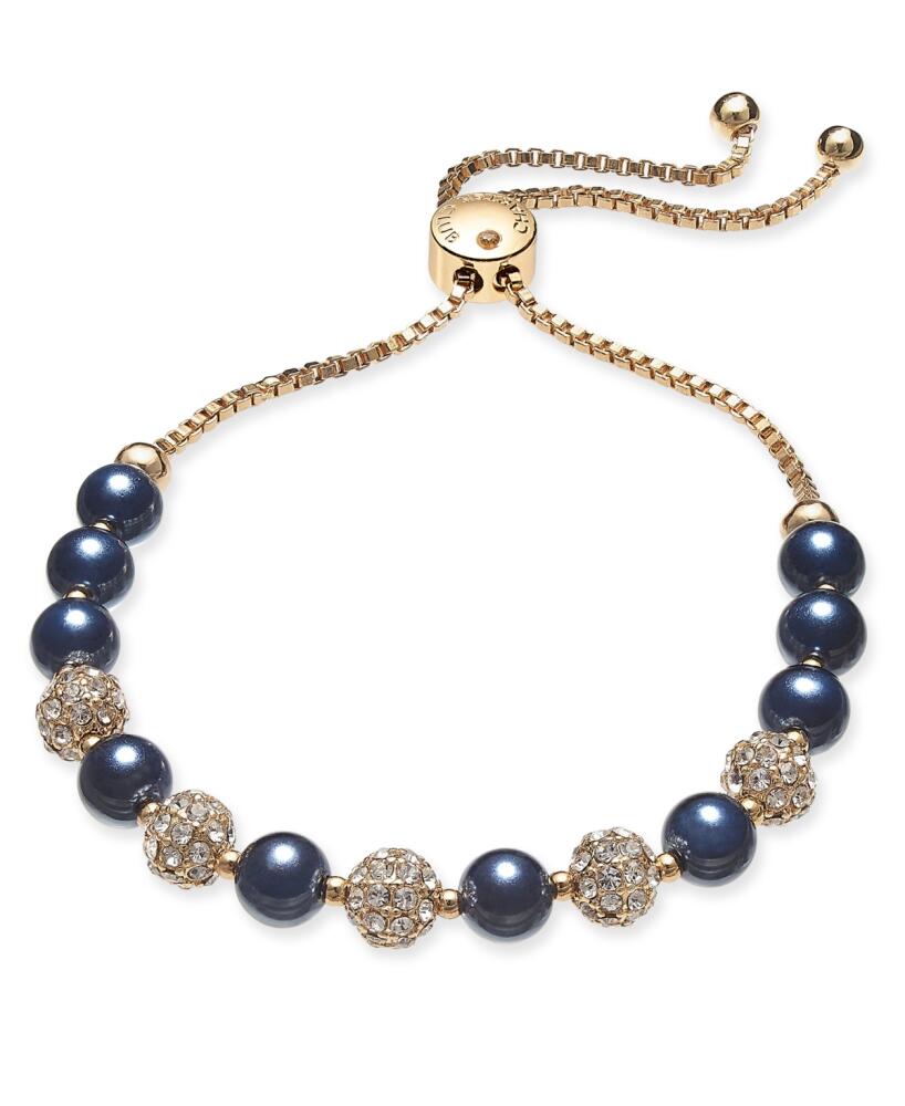 Charter Club Pave & Imitation Pearl Slider Bracelet, Created for Macy's - Navy Cover