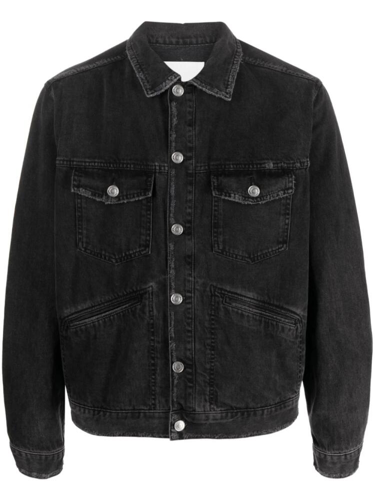 MARANT Jango logo-embroidered denim jacket - Black Cover