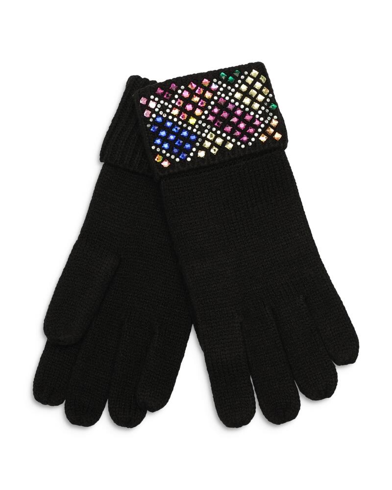 Kurt Geiger London Basketweave Crystal Gloves Cover