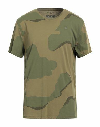 G-star Raw Man T-shirt Military green Organic cotton Cover