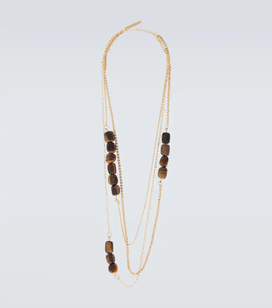 Dries Van Noten Tiger Eye chain necklace Cover