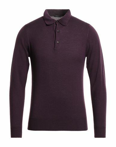 Retois Man Sweater Deep purple Merino Wool Cover