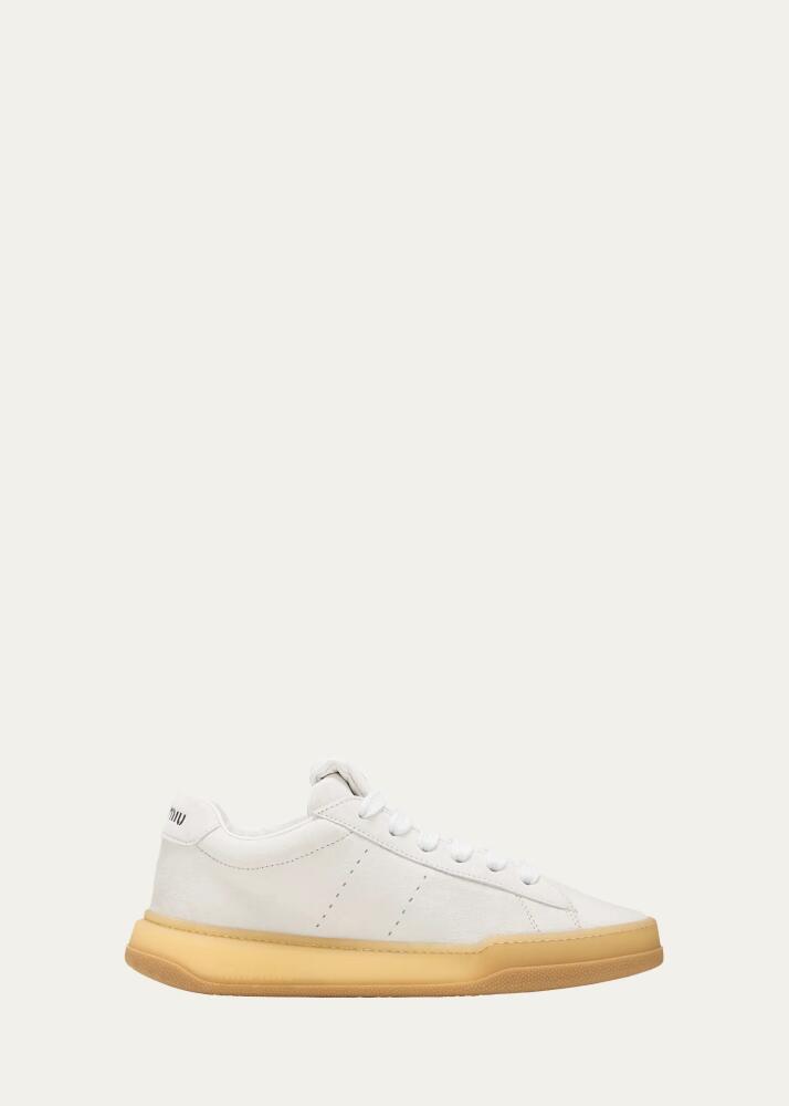 Miu Miu Suede Low-Top Court Sneakers Cover