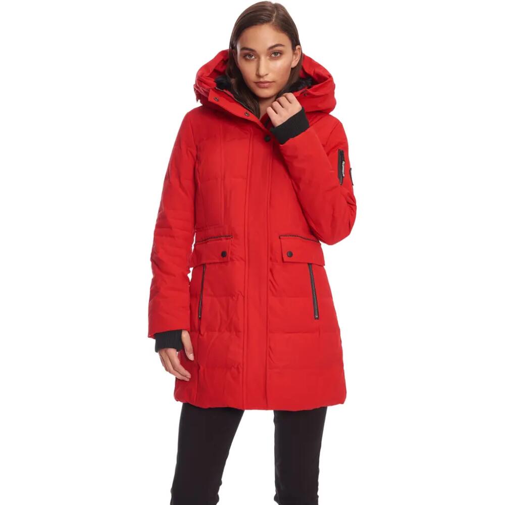 Alpine North KOOTNEY - Vegan Down Mid-Length Parka Coat in Crimson Cover