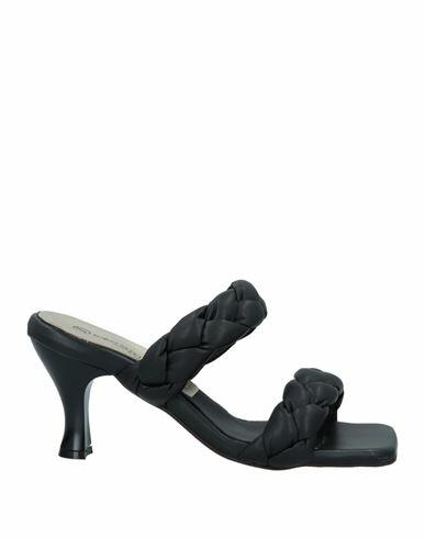 Loretta Pettinari Woman Sandals Black Textile fibers Cover