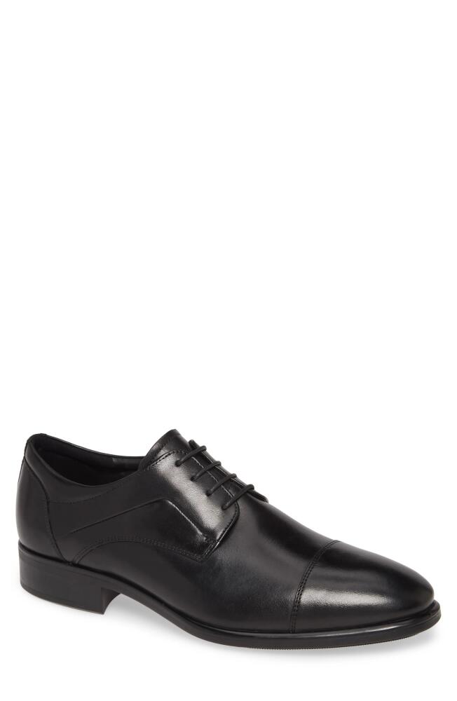 ECCO Citytray Cap Toe Derby in Black Cover