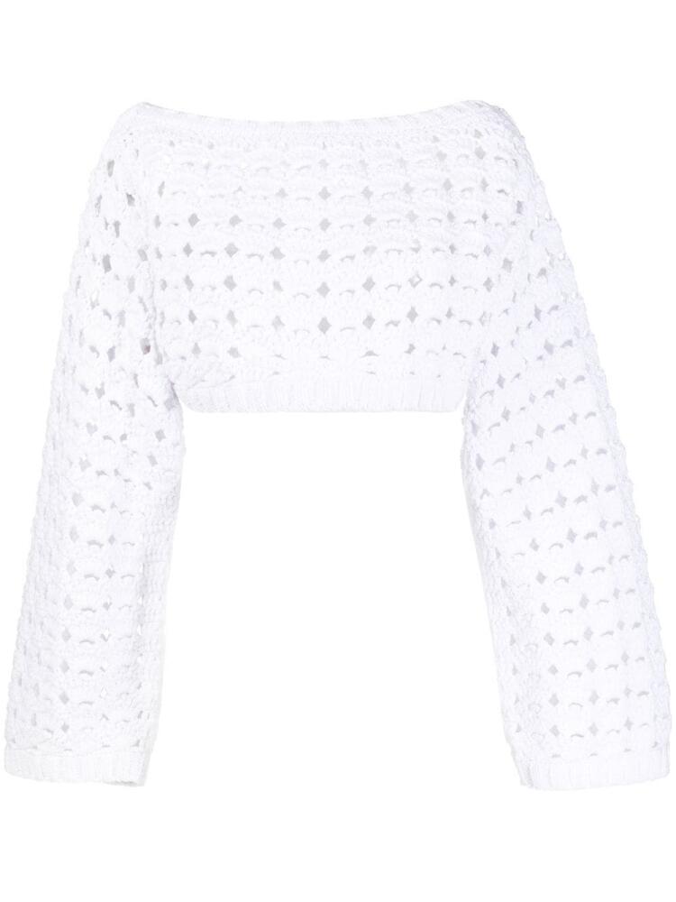 Rachel Comey cropped open-knit jumper - White Cover