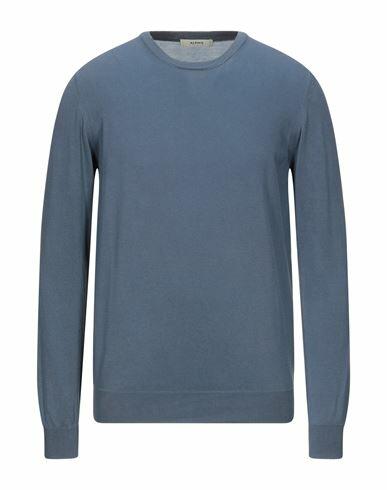 Alpha Studio Man Sweater Blue Cotton Cover