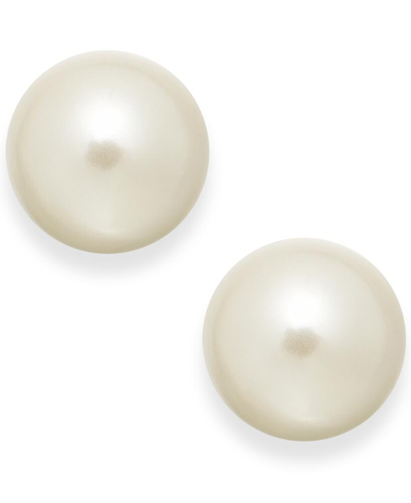 Charter Club Imitation Pearl (12mm) Stud Earrings, Created for Macy's - White Cover