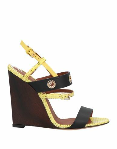 Trussardi Woman Sandals Yellow Calfskin Cover