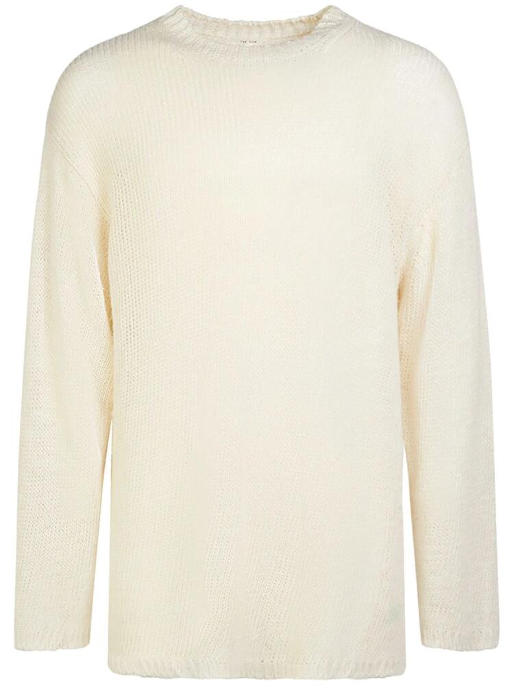 THE ROW Hank Linen Crewneck Sweater Cover