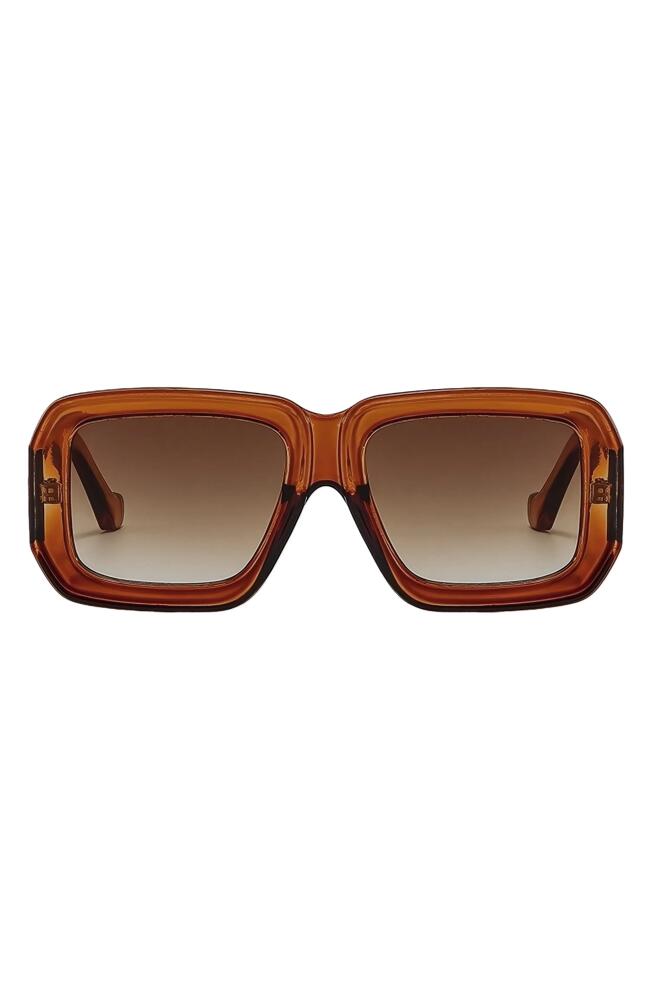 Fifth & Ninth Brooke 52mm Polarized Square Sunglasses in Brown /Brown Cover