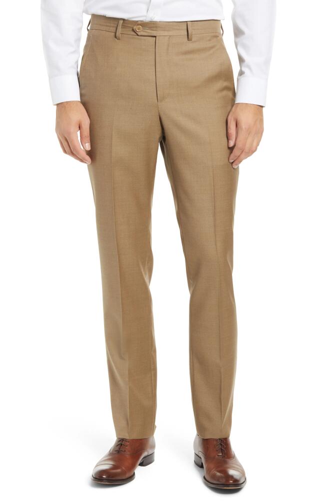 Santorelli Wool Serge Dress Pants in Tan Cover