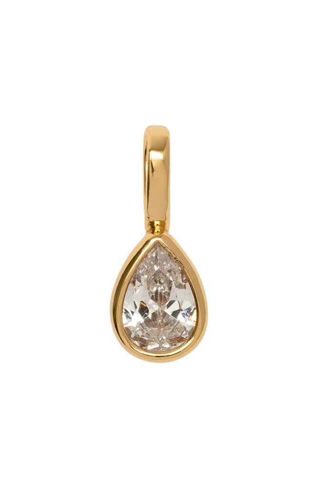 MADE BY MARY Pear Cubic Zirconia Charm Pendant in Gold Cover