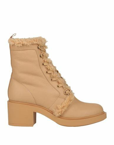 Gianvito Rossi Woman Ankle boots Camel Leather Cover