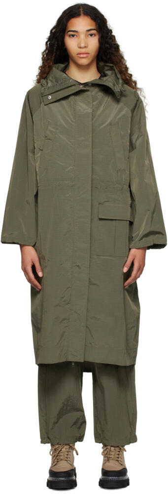 GANNI Khaki Parka Coat Cover