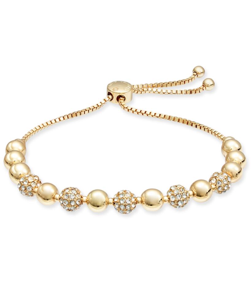 Charter Club Pave & Imitation Pearl Slider Bracelet, Created for Macy's - Gold Cover