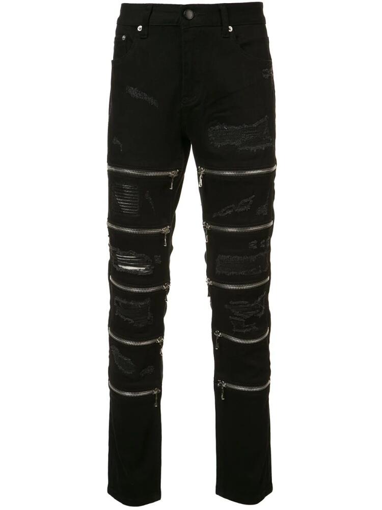 God's Masterful Children front zips skinny jeans - Black Cover