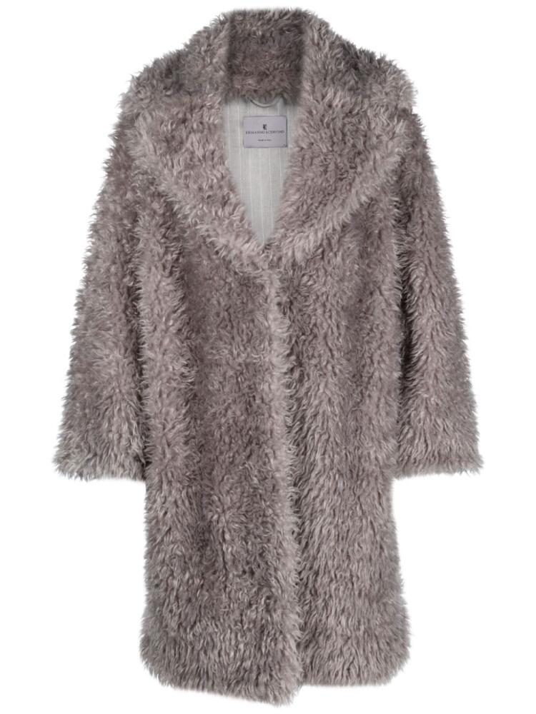 Ermanno Scervino bushed-effect faux-fur coat - Grey Cover