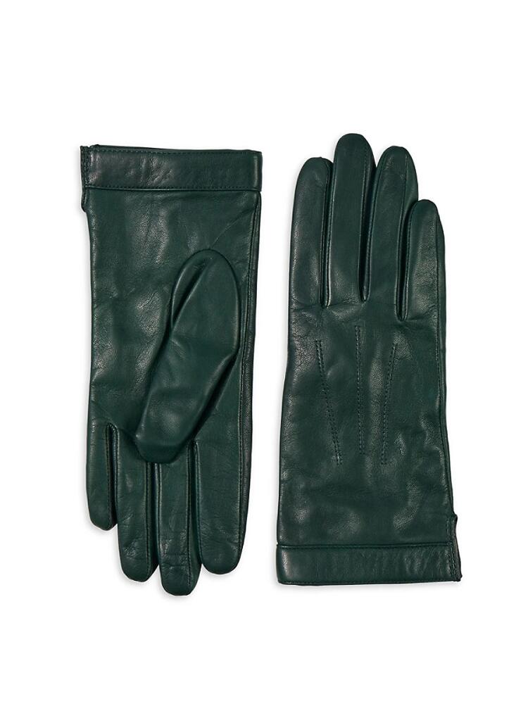 Bruno Magli Women's Leather Gloves - Green Cover