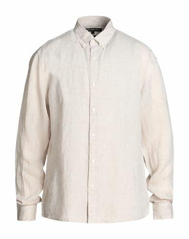 Michael Kors Mens Man Shirt Khaki Linen Cover