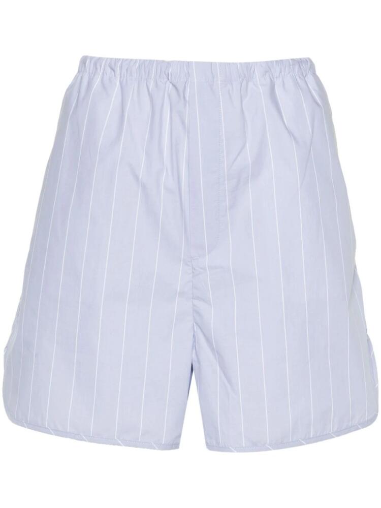 Filippa K striped organic-cotton shorts - Blue Cover