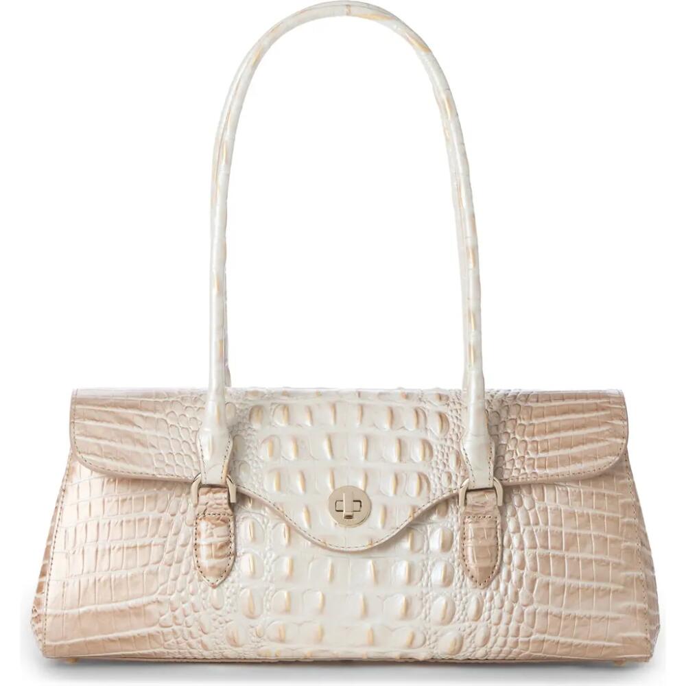 Brahmin Dayan Croc Embossed Leather Satchel in Contour Cover