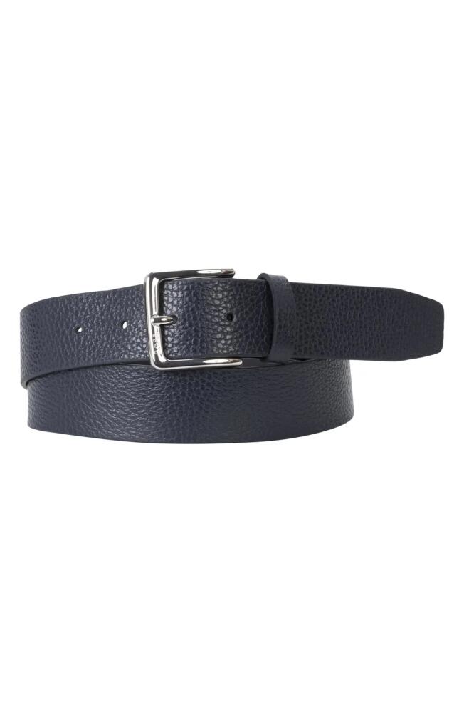 BOSS Ronnie Leather Belt in Navy Cover