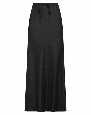 Faithfull Woman Maxi skirt Black Linen Cover