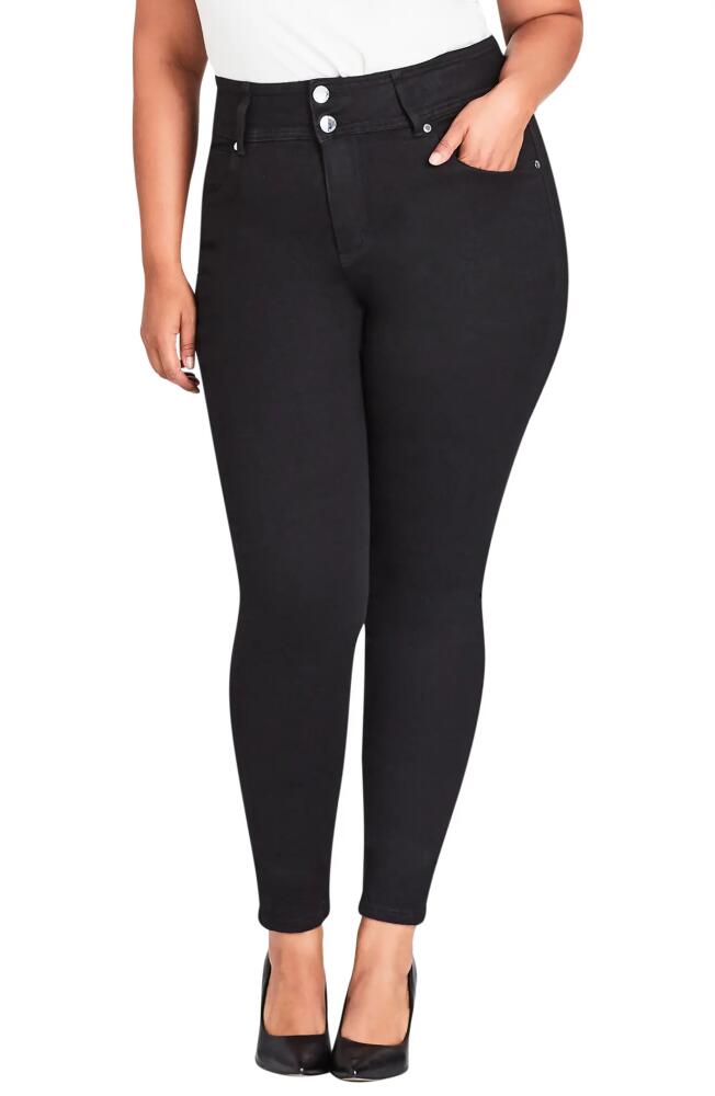 City Chic Harley High Rise Skinny Jeans in Black Cover