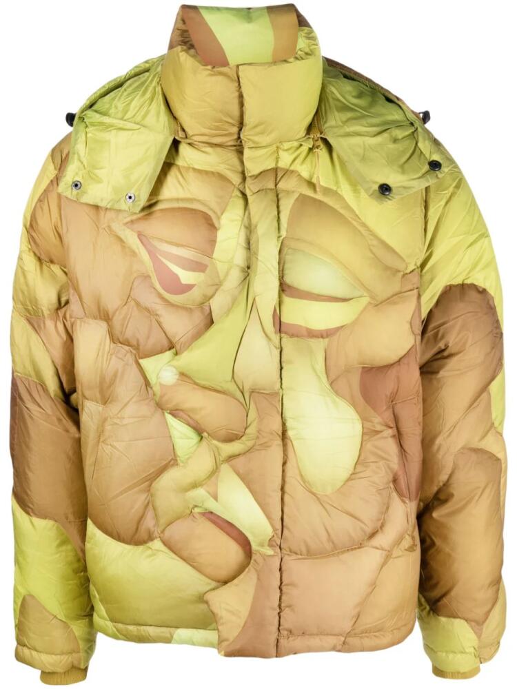 KidSuper Kissing padded jacket - Green Cover