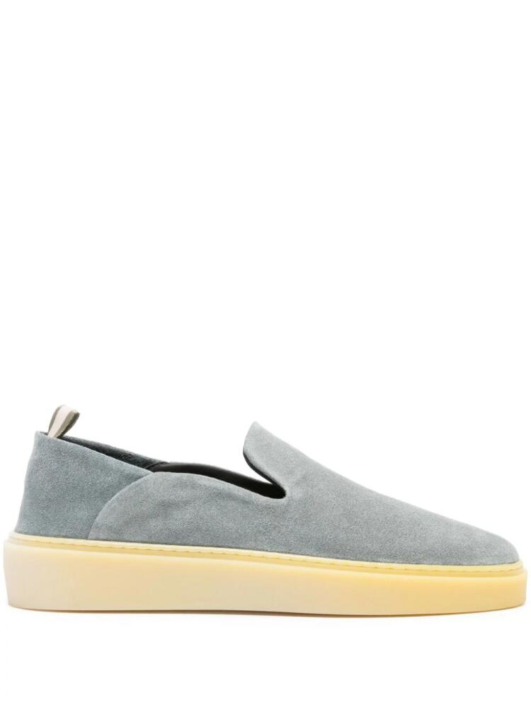 Officine Creative suede slip-on sneakers - Green Cover