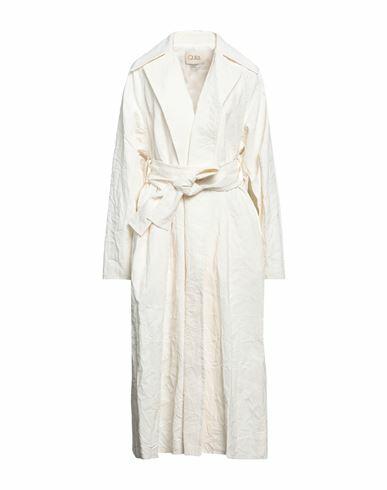 Quira Woman Overcoat & Trench Coat White Linen Cover