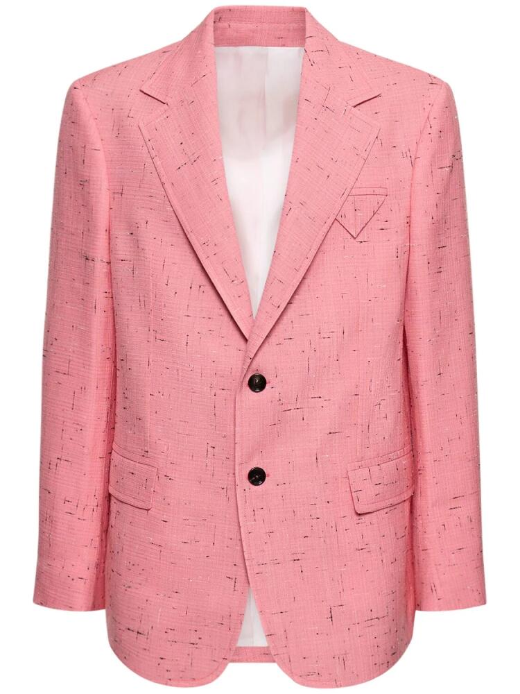 BOTTEGA VENETA Textured Crisscross Silk Blend Jacket Cover