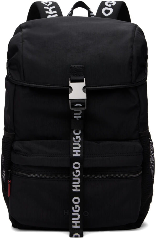 Hugo Black Logo Webbing Backpack Cover