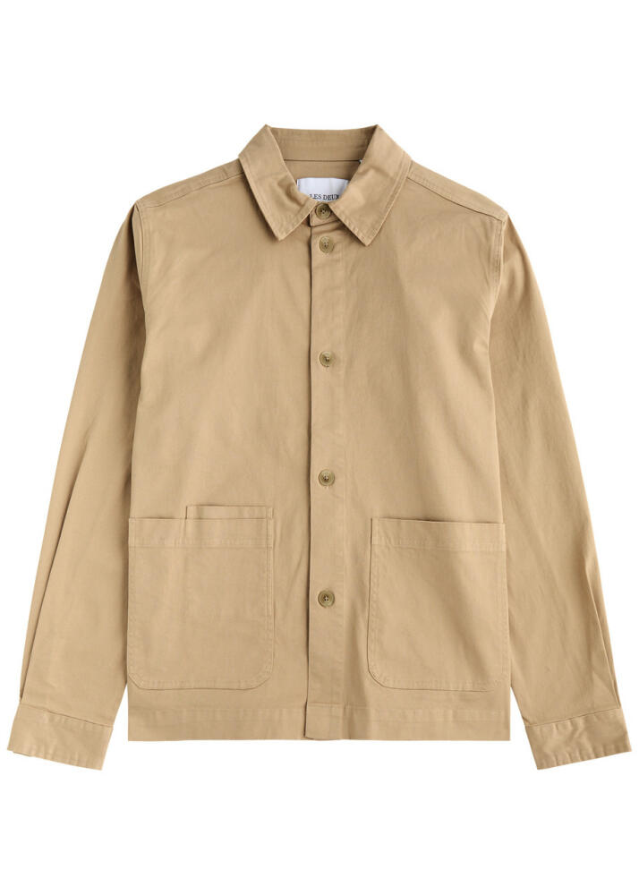 Les Deux Langley Stretch-cotton Overshirt - Beige Cover