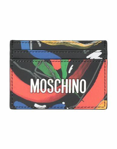 Moschino Man Document holder Black Leather Cover