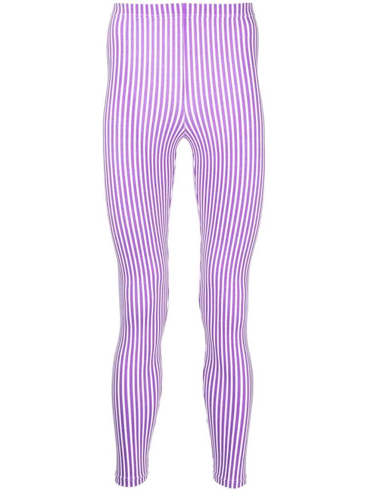 Comme des Garçons Homme Plus vertical-stripe leggings - Purple Cover