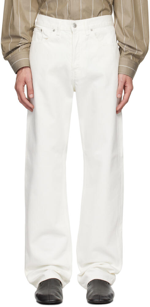 Dries Van Noten White Waxed Jeans Cover