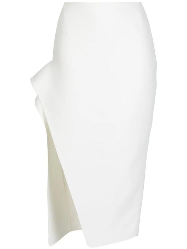 Maticevski high-waisted side-slit midi skirt - White Cover