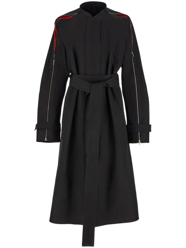 Ferragamo zip-detail belted trench coat - Black Cover