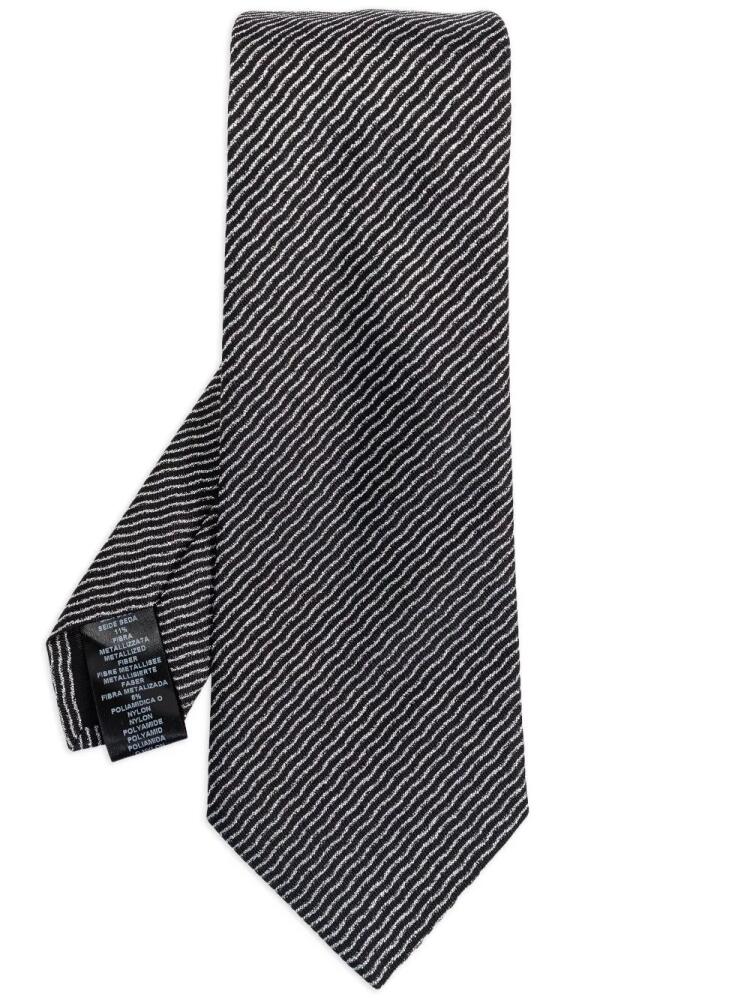 Lanvin lurex detailing tie - Black Cover