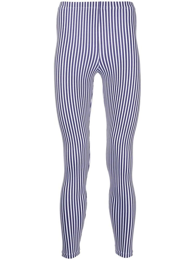 Comme des Garçons Homme Plus vertical-stripe leggings - Blue Cover