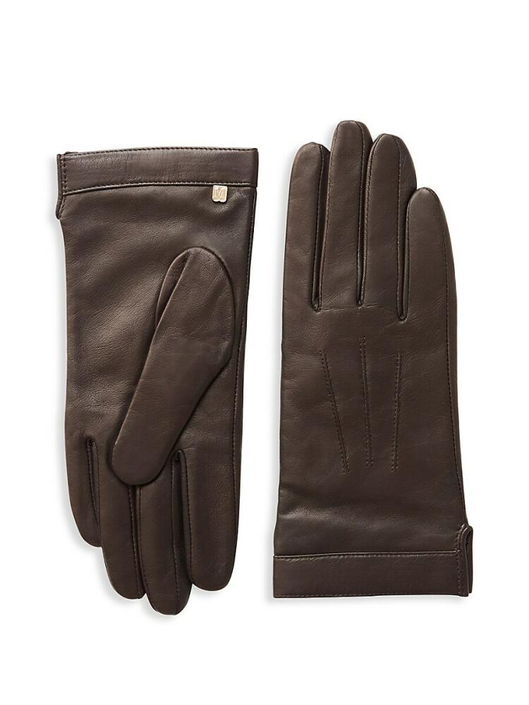 Bruno Magli Women's Leather Gloves - Brown Cover