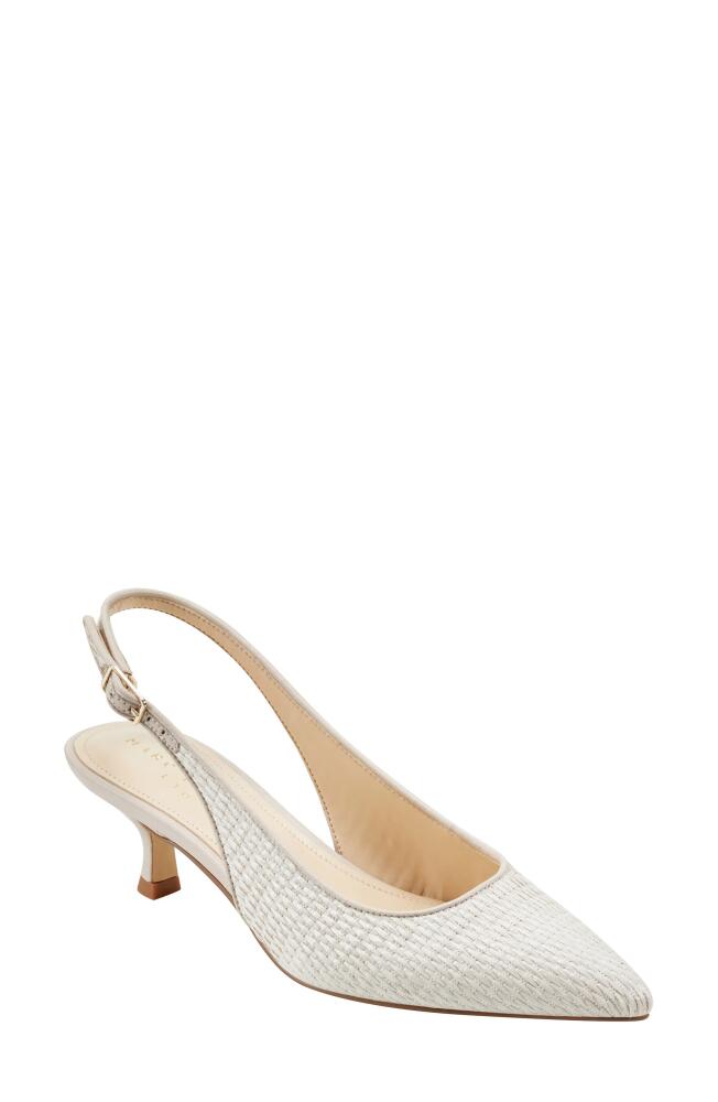 Marc Fisher LTD Larysa Kitten Heel Slingback Pump in Light Natural 111 Cover